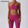 Lu Align Lemon Seamless Women Tracksuit Yoga Set Workout Clotheswear Gym Clothing Sports Fiess Bra High midje Leggings Athletic Wear