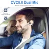 Conambo 5.2 avec CVC8.0 Oreillette Bluetooth à double micro antibruit 16 heures de conversation sans fil pour chauffeur de camion, téléphones portables iPhone Android