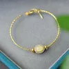 Bangle Golden Tension Mount Hetian Jade’s Women's Bracelets Healable Bracelet Hift