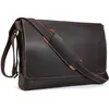 Мужская сумка через плечо из натуральной кожи ручной работы, 15-дюймовая сумка для ноутбука, простой винтажный стиль, большая сумка 1153222g