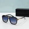 Vintage Squared Sunglasses 8044 Black Gold Grey Gradient Lens Men Sonnenbrille Shades Lunettes de Soleil Vintage Glasses Occhiali da sole UV400 Eyewear