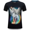 T-shirt de créateur T-shirt pour hommes en coton à manches courtes pour hommes 2024 Conception de motif 3D Gorille Lion Loup motif animal Tiktok Boom même T-shirt ample