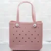 Designer wasserdichte PVC -Korb Basket Bag Girl Fraueneinkauf Luxus Handtasche Fahrt Große Tölpbags Hohlkaste Plastik Pochette Herren Sommer Clutch Wochenendbeutel