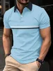 Hommes revers Pull POLO été couleur unie à manches courtes haut T-shirt Shads mince affaires hommes vêtements 240301