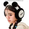 Berets Panda Earmuffs Inverno Quente Earflap Ear Warmer Fleece Muffs Headband Dobrável Y1UA