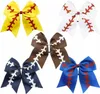 Softball baby pannband 10 färger flicka baseball hårband rugby bowknot dovetail hår bågar cheerleading hår tillbehör1251933