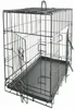 Cage pour animaux de compagnie noire à 2 portes, 48 pouces, pliable, pour chien, avec séparateur, cage pour chat, chenil, avec plateau, DC9800315