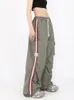 y2k kpop cargo pant pant women carmetring mobits wide reg bunk pant pants waggy pargy partics parachute parachute jogger breaters 240304