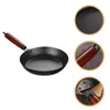 Poêles à frire antiadhésives Wok traditionnel cuisine petites crêpes Woks pour cuisinière électrique fer bois cuisson maison