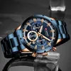 CURREN Herrenuhr Top-marke Luxus Sport Quarz Herrenuhren Voller Stahl Wasserdicht Chronograph Armbanduhr Relogio Masculino 240227