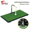 TTYGJ Golf Practic Swing Hitting Mat Exerciser Trainer 360 Degree Rotation Outdoor / Indoor Suitable For Beginners Training Aids 240227