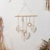 Arazzi Intrecciati Nappa Foglia Boho Macrame Arazzo da appendere a parete con decorazione porta piante ad aria