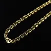 Men's 10K Solid Yellow Gold 2 5MM Flat Mariner Link Style Chain 16-24 Inches246o