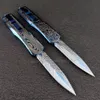 2 modèles Micro AUTO Couteau à lame pliante extérieure 440C Acier inoxydable Bleu Titane Poignée en aluminium Tactique Couteau de camping de survie automatique 3300 UT85 535 Couteaux