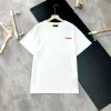 Diseñador PRA triángulo marca de lujo camiseta roja con letras nuevas camisas hombre mujer ropa de moda casual camisetas blancas negras verano cuello redondo manga corta algodón puro