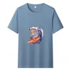 2024 Designer Surf Shirt, Men's Short Sleeve Print, nytt djurtryck, bekvämt att bära