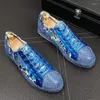 Casual Shoes High Quality Fashion Men Rhinestone Green Silver Mixed Colors Causal Loafers For Mens Driving Bottom Rubber Wedding