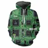 Herrtröjor Chip Circuit Board Harajuku Printing Street Fashion Avant-garde män kvinnor mjuk trend hip-hop personlighet hoodie