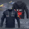 Sudadera con estampado 3D de F1 Racing para hombre, chaqueta del equipo de carreras rojo 2024, Sudadera con capucha para niños, jersey de toro informal con cremallera, gran oferta 2024