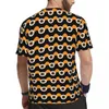 Camiseta masculina retro 70s impressão camisa esportiva vintage hippie padrão na moda legal homem camiseta praia de manga curta topos