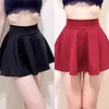 Юбки летние женские мини женские расклешенные шорты юбка сексуальные эластичные плиссированные для школьниц корейский теннис с высокой талией