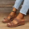 Sandalen Dames Zomer Effen Kleur Slip On Casual Open Teen Wiggen Zachte Bodem H Voor Slangenhuid Dames Tie Up Maat 12