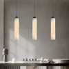 Modern LED tak ljuskrona cylinder marmor taklampa marmor pendelljus sängplats matsal hem dekorationer luster