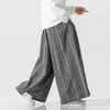 Pantalons pour hommes Hommes Coton Lin Harem Streetwear Homme Casual Joggers Vintage Taille élastique Mâle Surdimensionné Pantalon à jambes larges