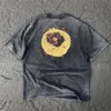 Designer Luxury Michael Classic Spring/Summer Broken Smiley Tryckt High Street Men and Women Washed Old Short Sleeved T-Shirts