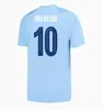 24 25 Haaland Soccer Jerseys Grealish Sterling Mahrez Fans Player Version de Bruyne Foden 2023 2024 Fotbollstoppar Skjortor Kids -set