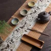 Chemin de table en bambou naturel fait à la main Vintage tasse de thé tapis napperon drapeau japonais maison café restaurant décoration sous-verres 210628197w