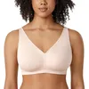 Soutien-gorge sans couture pour femmes, grande taille, soutien sans fil, confort, sans rembourrage, fil lisse, Lingerie B C D DD E F G