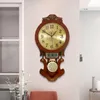 壁の時計針ヴィンテージクロック木製ガーデンサイレントカレンダーユニークなオフィスレロイJ