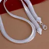 Heavy 71g 10MM flat snake necklace sterling silver plate necklace STSN209 whole fashion 925 silver Chains necklace factory dir252q