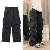 Pantaloni da uomo Pantaloni Street Style Cargo con tasche multiple Vestibilità ampia Vita elastica per abbigliamento comodo alla moda Hip Hop