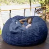 Stol täcker Microsuede Foam Giant Bean Bag Memory Living Room Lazy Sofa Soft Cover250w