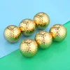 6 pièces/lot balles de golf à deux couches balles de pratique de golf couleur or/argent accessoires d'entraînement de golfeur diamètre 42.67mm intérieur extérieur 240301