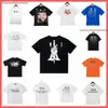 Yaz T-Shirts Tasarımcı Erkek Tişörtler Mürekkep Sıçrama Akışı Boya Tasarımcıları Bir Miri gömlekleri Lüks Kısa Kollu Hip Hop Sokak Giyim Amirs Tees Mektup Baskı Üstleri 999