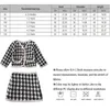 2 stuks peuter meisjes tweed sets kinderen winter herfst lange mouwen prinses top en rok verjaardag ontworpen uniform geruite doek 240229