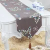 Modern Luxury Table Runner With Tassels For Dining Coffee Cover Party Living Room Floral Runners Tablecloth Decoration 240307