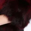 Otoño Invierno Nuevo Haining Slim Fit Color degradado Mapache Perro Hierba Abrigo corto de mujer Cuero y piel integrado Fuera de temporada 191320
