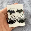 Dangle Earrings Scattered Black Bat For Women Fall Spooky Halloween Jewelry Clear Round Heart Teardrop Acrylic Earring Gothic Wholesale