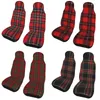 Siedziba samochodowa obejmuje niestandardowy Królewski Nowoczesny Tartan Universal For Cars SUV lub Van Checkered Tekstura Auto Cover Protector 2 sztuki