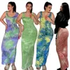Solid färg sexiga kvinnor väst lång klänning mode flerstorlek personlighet enkel höft kjol