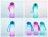 1000ml Gradient Color Oneclick Opening Fliptop Spring Lid 32OZ Motivational Fitness Outdoor Sports Water Bottle With Time Marker 1193555