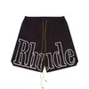 Frühling/Sommer der amerikanischen Modemarke Rhude mit Buchstabendruck, lockere, lässige 5/4-Shorts für Herren und Damen