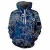 Hoodies masculinos Chip Circuit Board Harajuku Impressão Street Fashion Avant-garde Homens Mulheres Macio Confortável Tendência Hip-hop Personalidade Hoodie