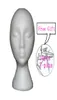 Kvinnlig styrofoam mannequin manikin huvudmodell skum peruk hår hatt glasögon visar ny droppe 2969816