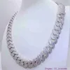 Mens Hip Hop Jewelry Mossanite Necklace 6-20mm 925 Sterling Silver Micro Paled VVS Moissanite Iced Out Miami Cuban Link Chain