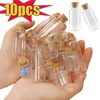 Bottles 10PCS Mini Clear Glass Candies Small Medicines Spice Trinket Storage Jars Wishing Drifting Bottle DIY Decoration Gifts